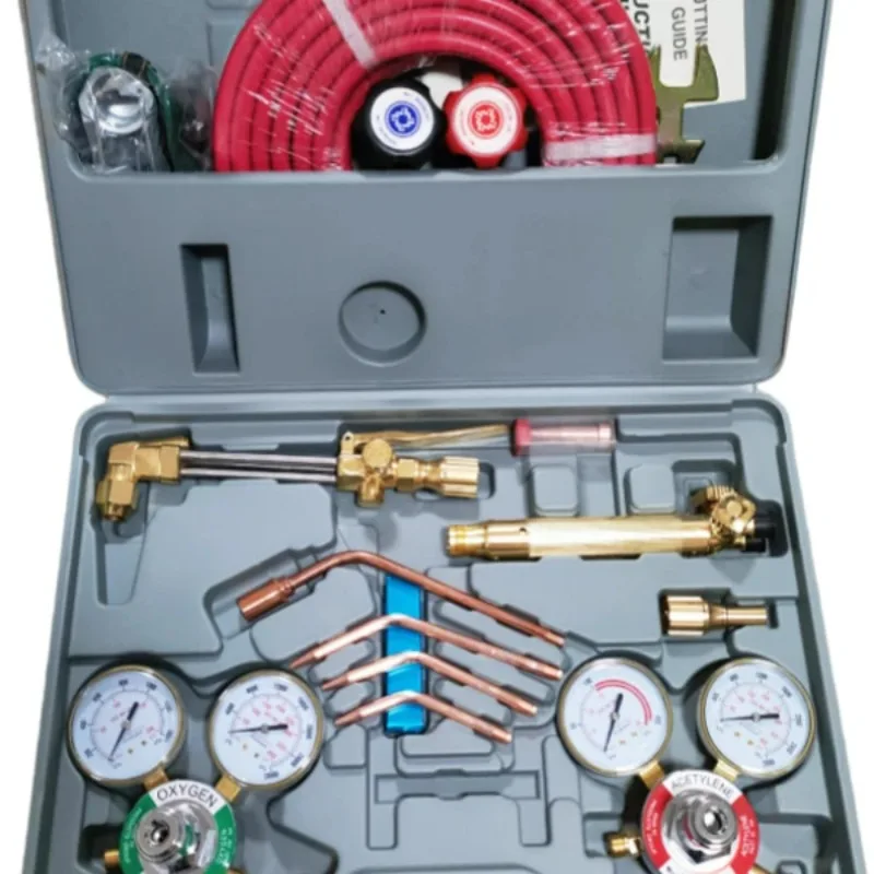 Oxygen Acetylene Welding Cutting Torch Kit Professional Brazing Set with Carrying Case