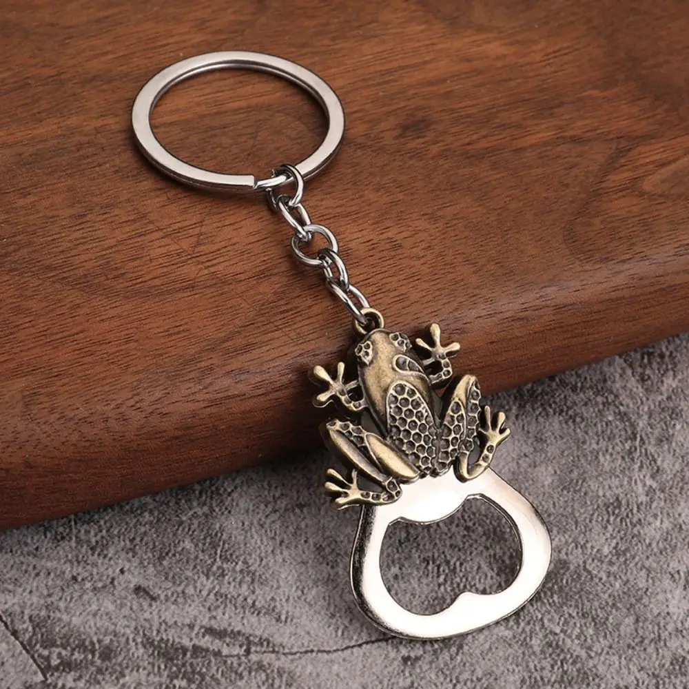 Frog Wolf Turtle Bottle Opener Hanging Pendant Bronze Color Metal Lion Keyring Metal Mini Pocket Beer Opener Keychain