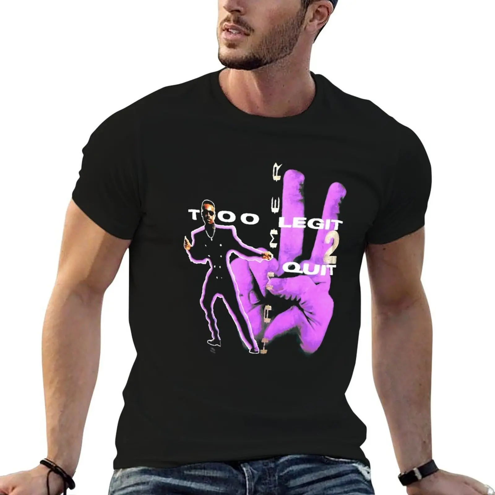 

1992 MC Hammer Vintage Addams Groove T-Shirt man t shirt graphic cotton tshirt 100% T-Shirt