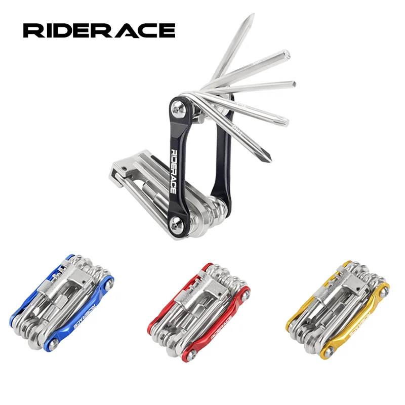 

RIDERACE велосипедный многофункциональный инструмент 11 в 1, портативный стальной шестигранный шестигранный ключ, велосипедный выключатель цепи, разветвитель, резак, отвертка, инструменты для ремонта