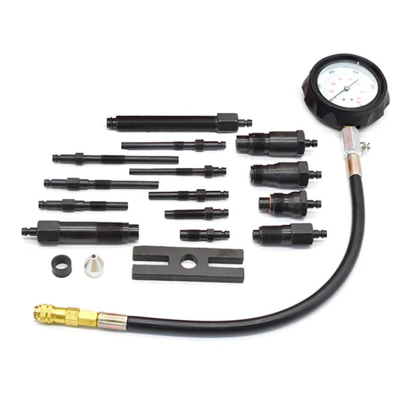 17pc Diesel Engine Cylinder Compression Pressure Tester Gauge Tool Kit Set Detection Table Tester