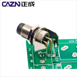 M8 Right Angled Back Mount Socket 3 4 5 6 8 Pins Grounded Type Male Female Connector Screw M8 Metal Socket