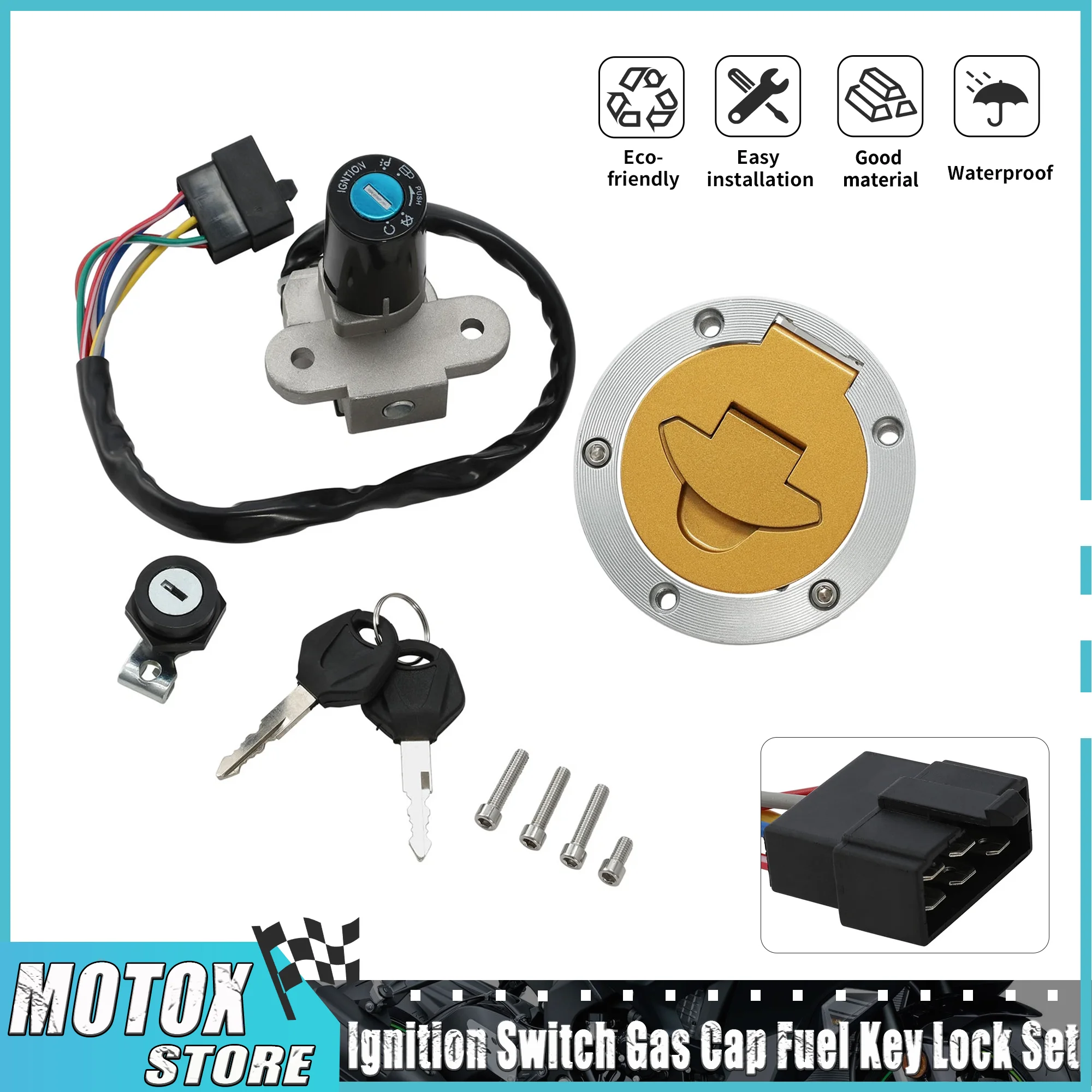 Fit for Ducati 749 999 S 900 SS  2003 - 2006 750 SS 1999 2004 2005 Ignition Switch Lock Gas Fuel Tank Cap Cover Set