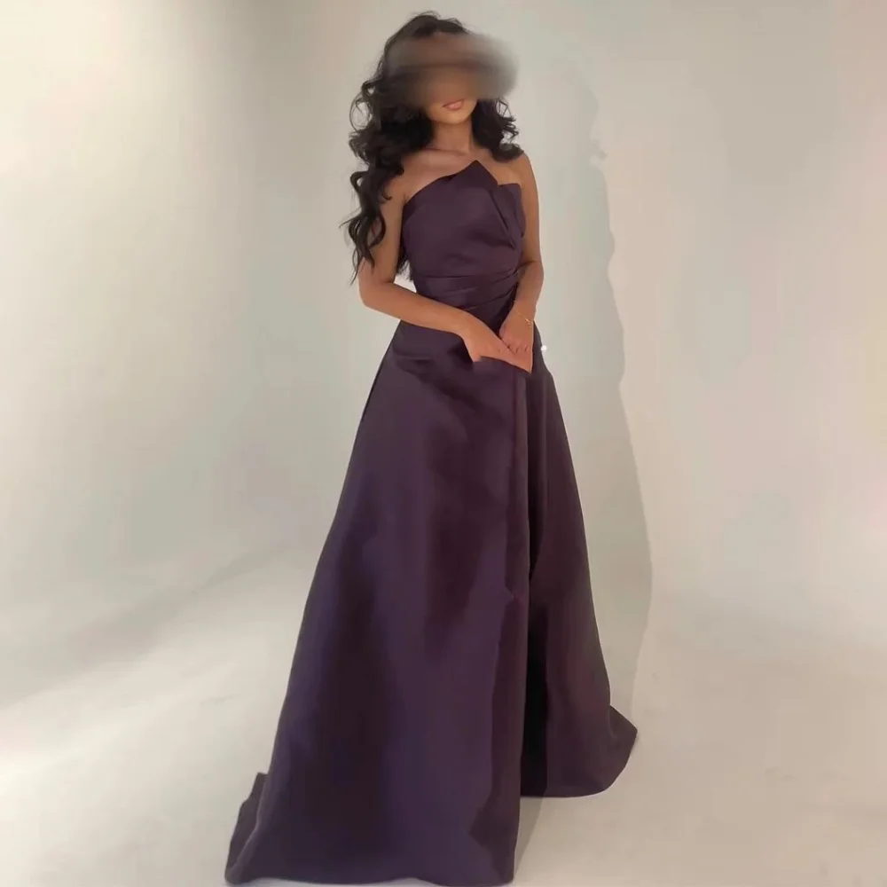 تخصيص رائعة سستة المرأة فستان حفلة موسيقية قارب الرقبة الساحرة ألف خط أكمام الطابق طول فستان الحفلات المرأة ثوب مسائي