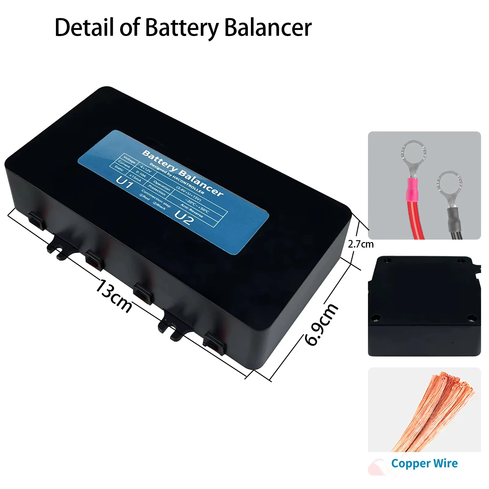 48V Battery Equalizer Solar Voltage Balancer for Lead Acid 4 x 12V Battery System Series-Parallel Connected Charge Controller
