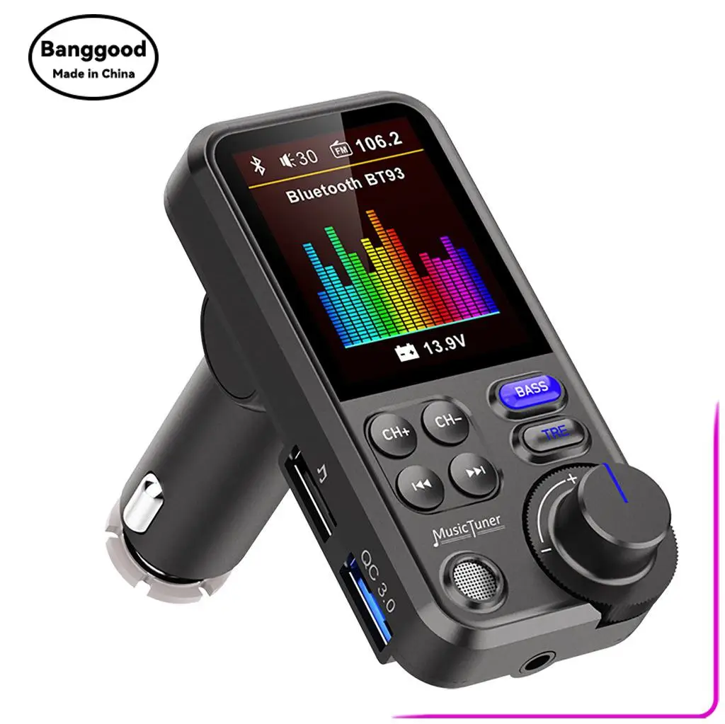 

BT93 Car Mp3 Player U Disk Lossless HIFI High and Low Sound Equalizer Music Car Bluetooth FM Transmitter