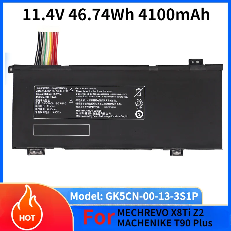 

GK5CN-00-13-3S1P-0 Laptop Battery for MECHREVO X8Ti Z2 MACHENIKE T90 Plus T90-T3p F117-B F117-B6 GK5CN GK5CN4Z GK7CN6Z Compatibl