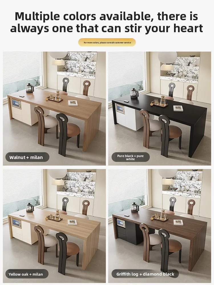 LH flush island table integrated kitchen living room dining room mobile guide