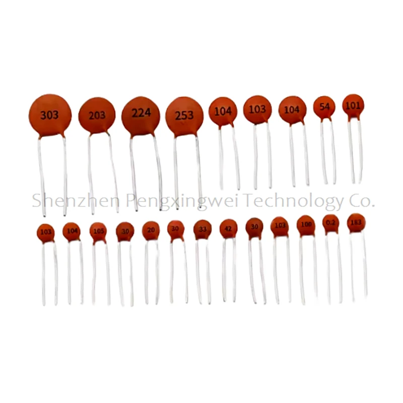 50pcs Ceramic capacitor 104 4.7PF 10PF 22PF 33PF 47PF 100PF 101 220PF 221 330PF 331 470PF 471 1NF 103 47NF 473 50V 1pF ~ 100nF