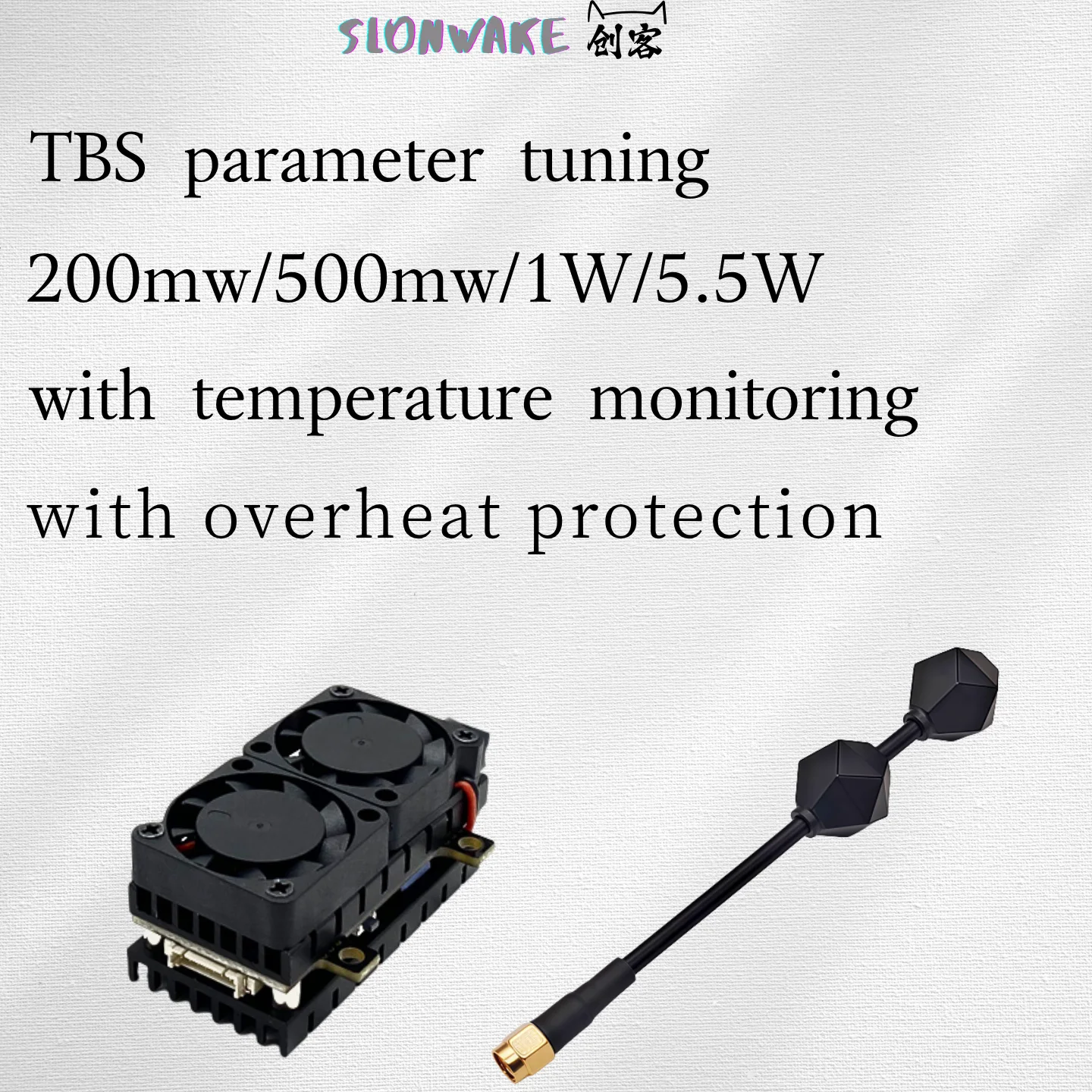 DroneLong Rang5,8 GHz FPV 5,5 W Videosender VTX 48CH Pilzkopf Dual Antenne Zirkular Polarisierte RHCP 6Dbi RC Quadcopter