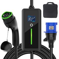Aiskooc Type 2 Mobile Charger for Electric Cars, 7kW Portable Charging Cable with CEE Plug for Electric Vehicle, IP67 Waterproof