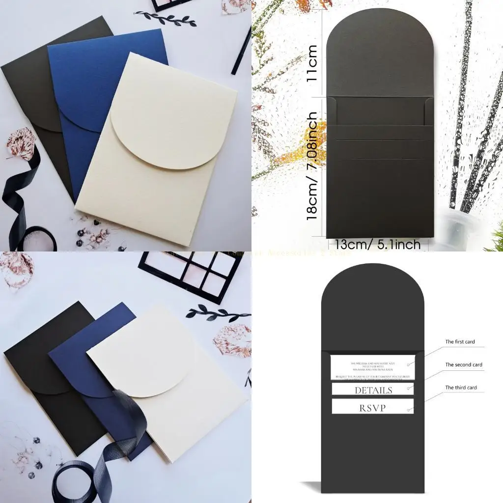 

30 шт. переворачивающиеся конверты 5x7 дюймов 300GMS бумажный конверт держатель подарочной карты для свадебных приглашений и