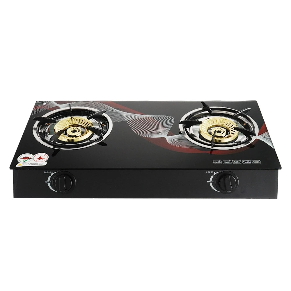 Glass explosion-proof two ends dazzling fire fierce fire household liquefied gas stove gas stove