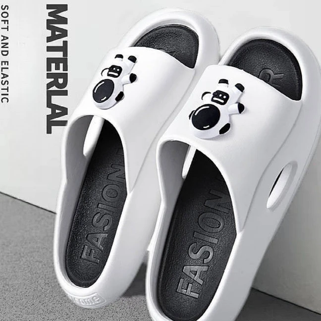 

Fanceey Summer Thick Men's Slippers Indoor Outdoor Women's Sandals Couples Soft Bottom Shoes Comfortable Beach Flat Sandals