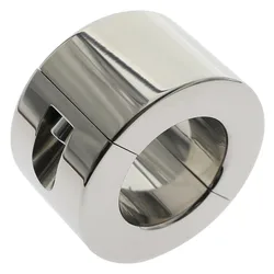 Ensanchador de bolas de acero inoxidable para hombre, anillo de pene de escroto de alta resistencia, colgante de bloqueo de Metal, peso para CBT, juguete sexual masculino