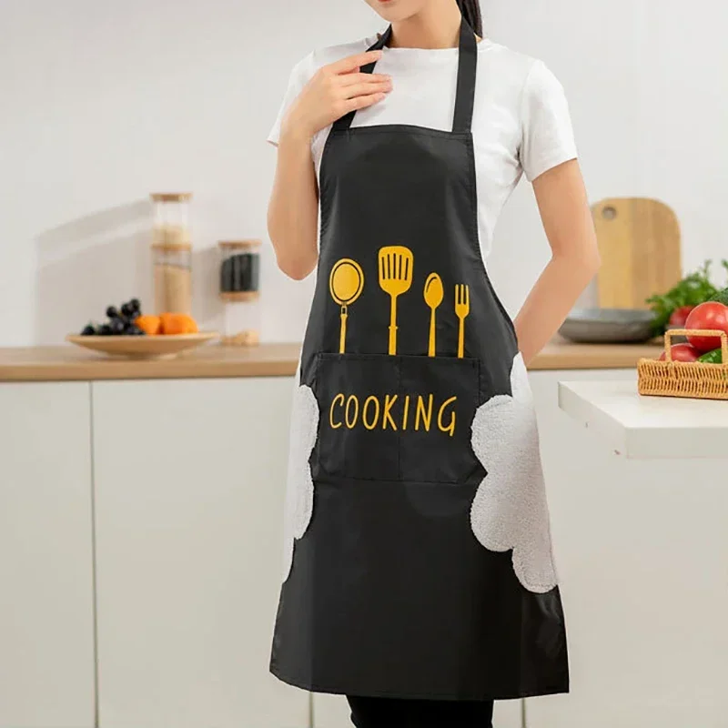 

Chef Aprons Water and Oil Proofing Kitchen High Quality Hand Wipe Universal Apron with Pocket Home Cooking Grill Cleaning Thing