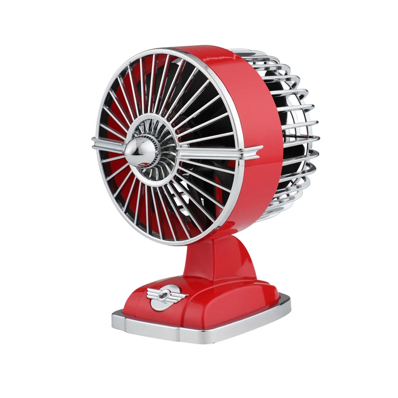 Aircraft Head Modeling Electric Fans, USB Fans Charging Retro Desk Fan, Dual Wind Blade Design Office Desktop Quiet Mini Fans