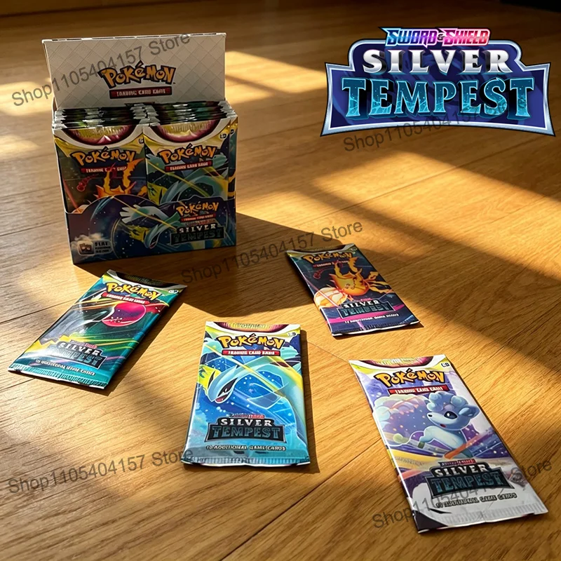 360 Stück Pokemon-Karten Schwert & Schild Silberner Sturm Booster-Packs Englische TCG-Sammelkarten Spiel-Sammlung Spielzeug Kindergeburtstagsgeschenk