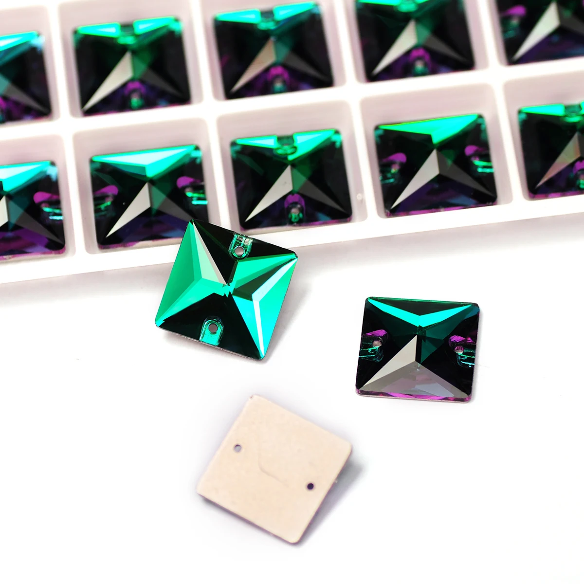 3240 Emerald Square DIY Beads For Jewelry Making Strass Sew On Rhinestones Shiny Glitter Sewing Accessories Garment Decorations