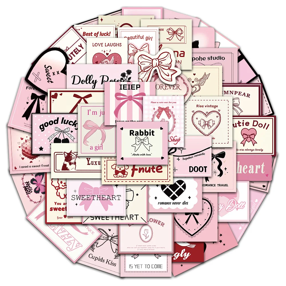 

50/100 шт. креативные розовые романтические наклейки в стиле граффити DIY поздравительные открытки/подарки/телефон/гаряды/коробки для хранения/бутылки с водой альбом