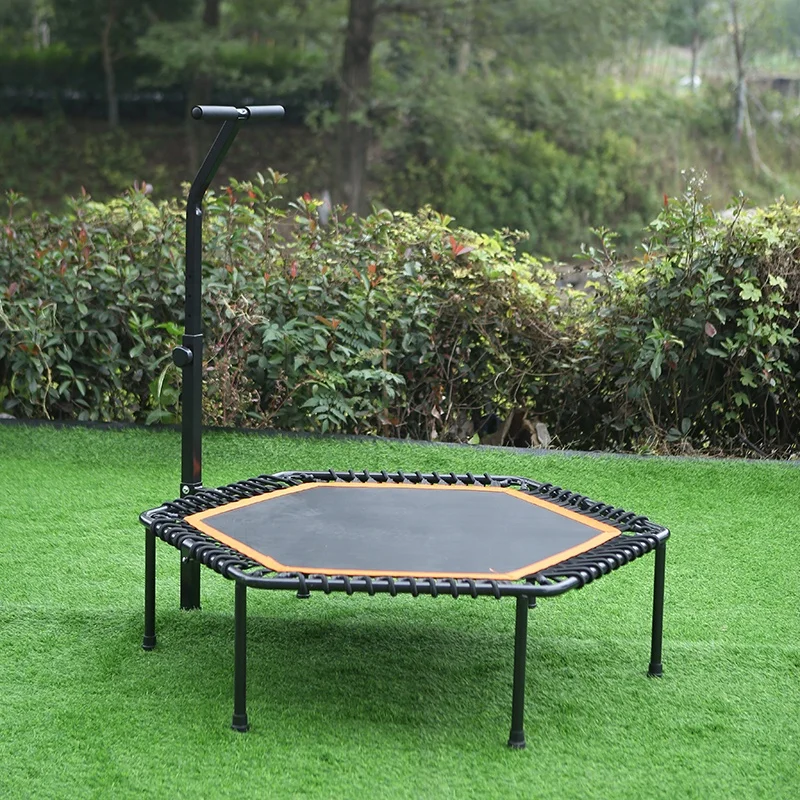 

50inch Silent Mini Trampoline Fitness Trampoline Bungee Rebounder Jumping Cardio Trainer Workout for Adults Limit 440lbs 2025