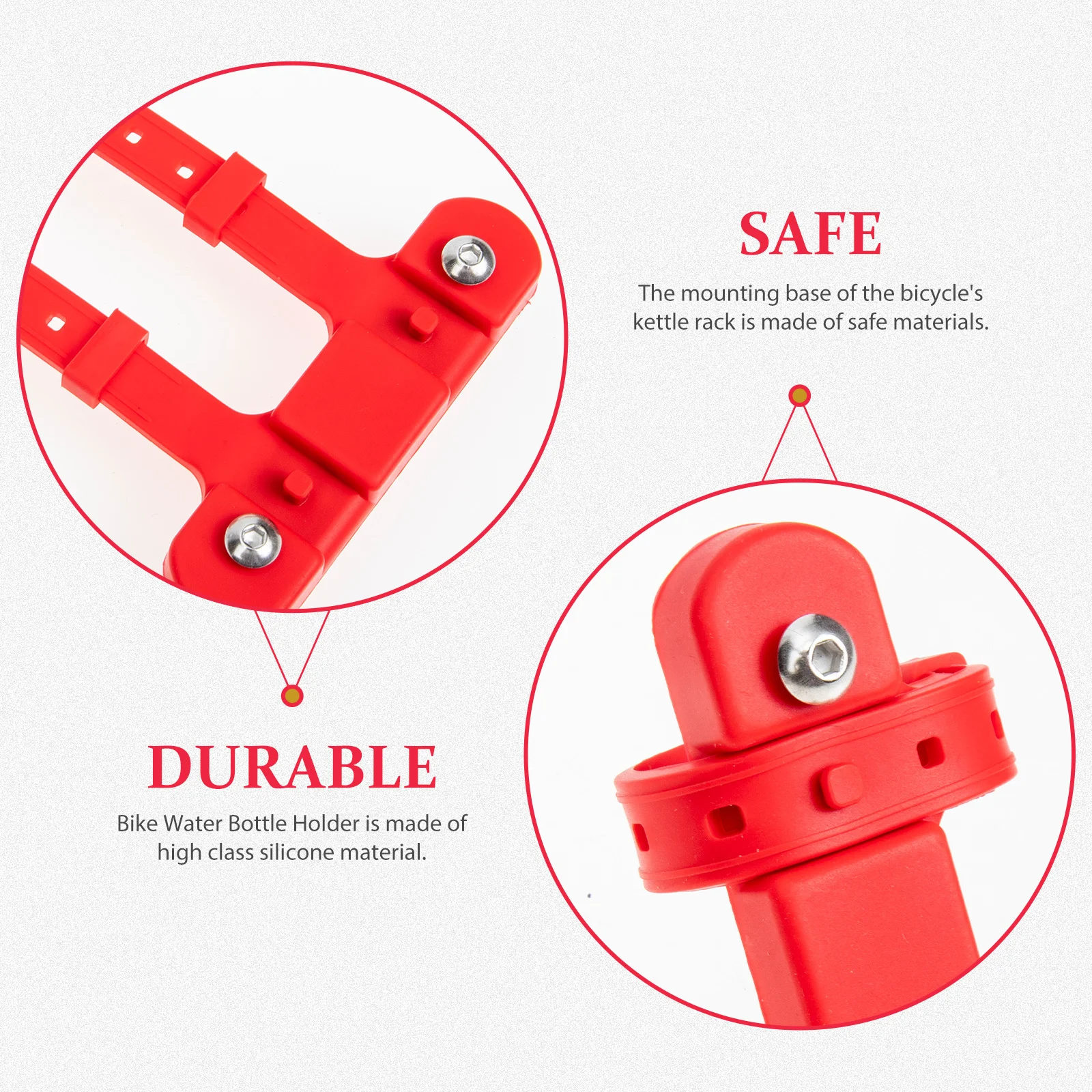 

Silicone Bike Bottle Cage Mount Base No Screw Strap Water Bottle Holder Cycling Supplies Mount Base with Strap