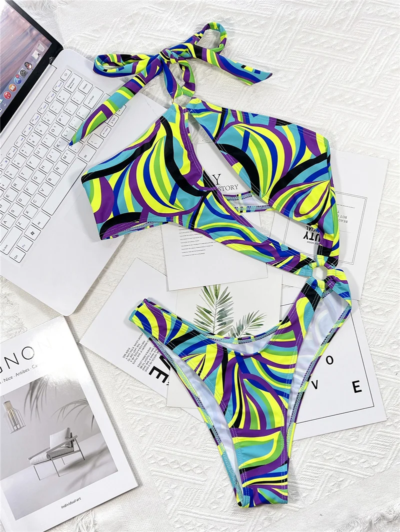 2026 Hollow Sexy Swimwear Women Beach One Piece Swimsuit Bikini Maio Biquini  Mujer Trikini Badpak Maillot