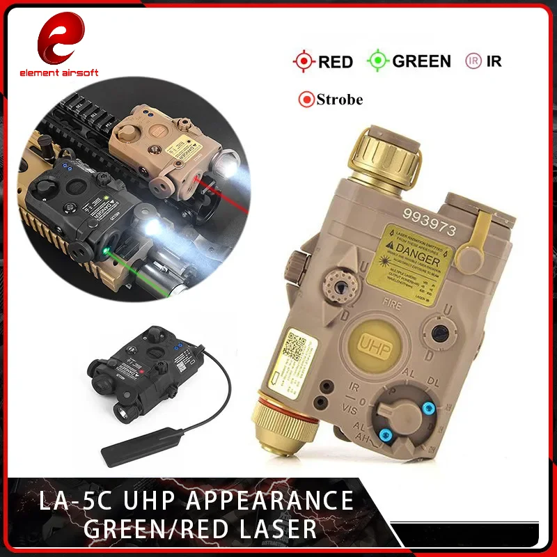 

Airsoft Gear Tactical LA-5C UHP PEQ15 IR Laser Green Red Dot White Flashlight Strobe Version Make Zero Airsoft Weapons Picatinny