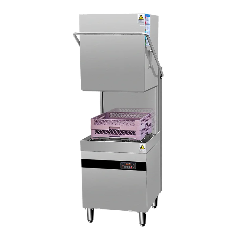 Freestanding Stainless Steel Commercial Dishwasher For Restaurant Smart Industrial Automatic Hood Type Electric Power Source