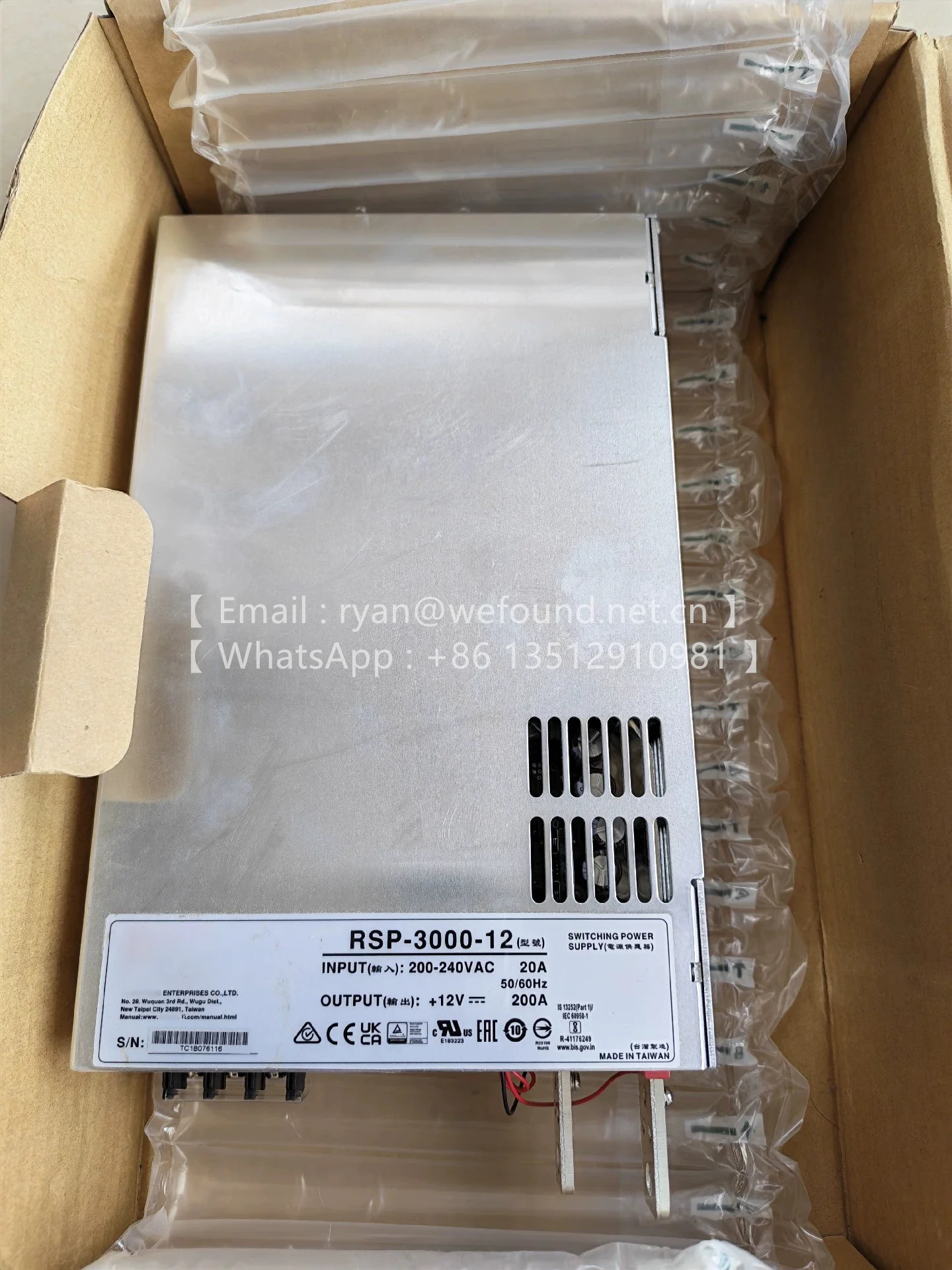 

RSP-3000-12 12В 200А RSP-3000-24 24В 125А RSP-3000-48 48В 62.5А