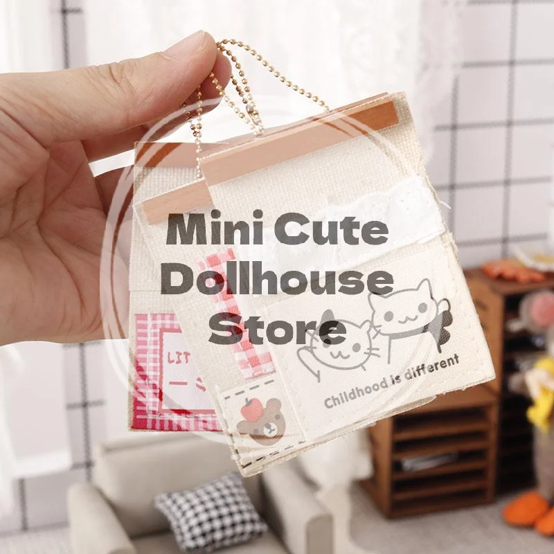 

1/12 Miniature Dollhouse Wall Storage Bag; Cute Hanging Pocket Doll Home Accessories