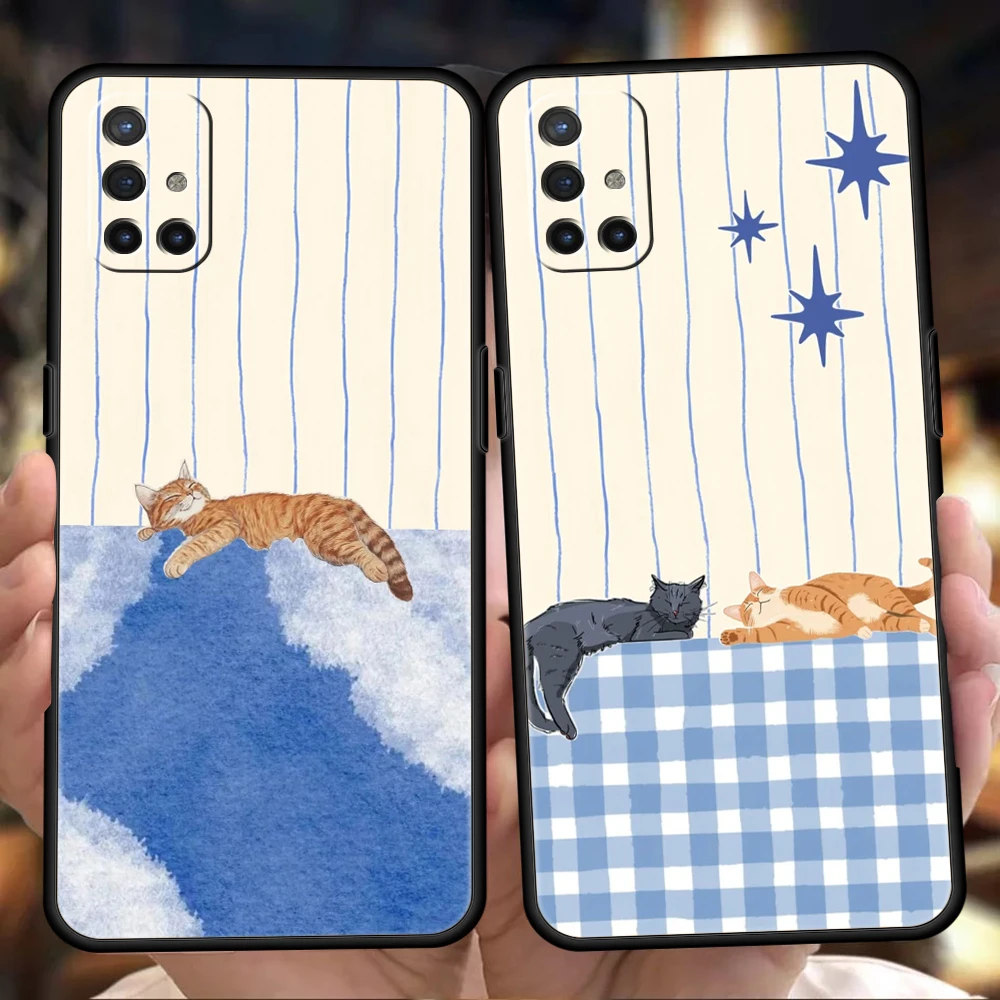 Phone Case For OnePlus 15 13 12 11 10 9 Pro 15T 13T 15R 13R 12R 11R 10R 9RT 8T 7T Nord 2T CE 2 3 5G Cover Artistic Cat Striped