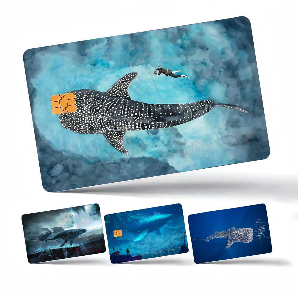 Ozean Wal Hai Schwimmen Film Haut Aufkleber Klebeband für Bank Kredit Debit Karte personalisierte Kreditkarte Schutz Aufkleber