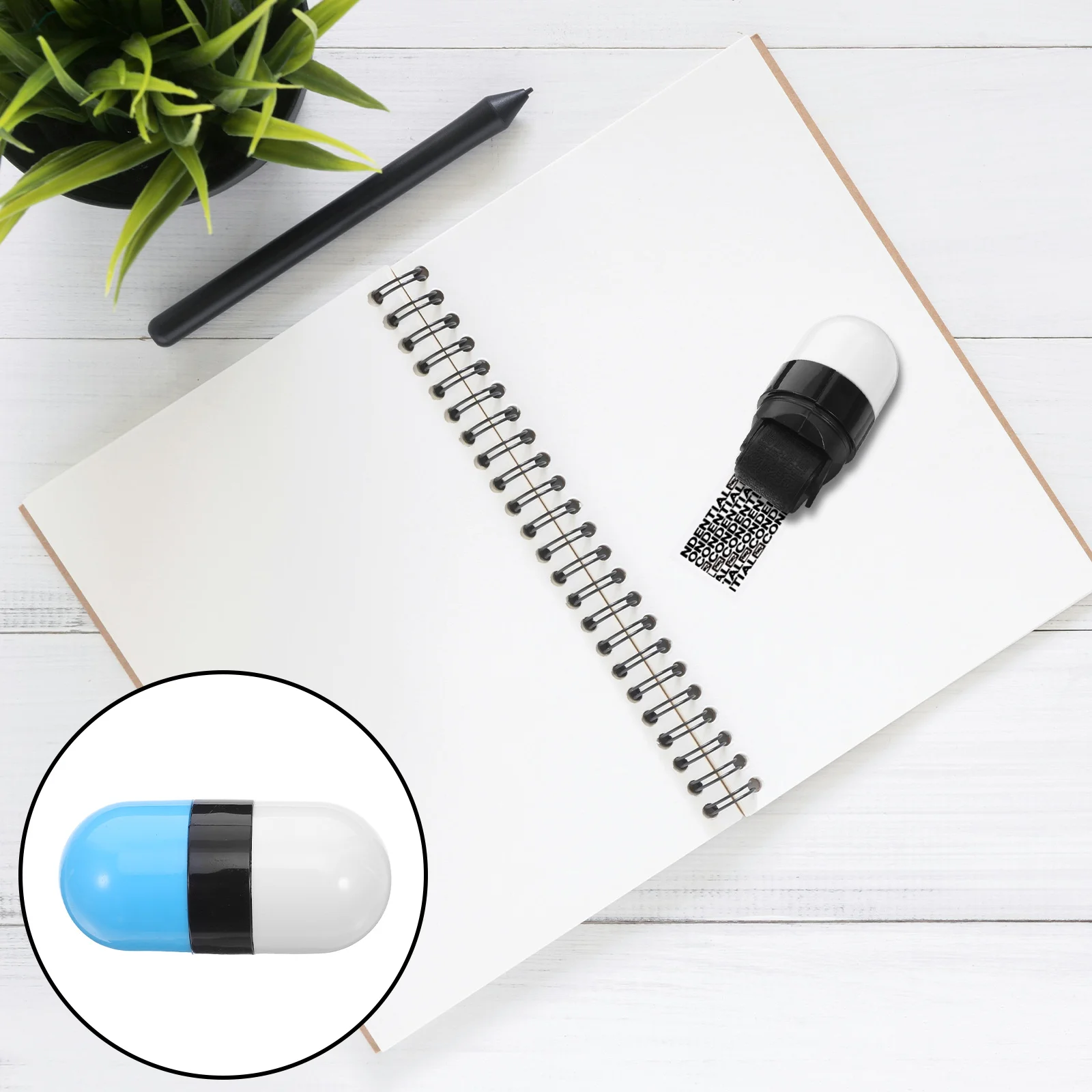 2 قطعة ختم دوار للخصوصية برأس مزدوج ختم أمان واسع للعنونة السرية حجب حماية الهوية تخفيض الختم #1