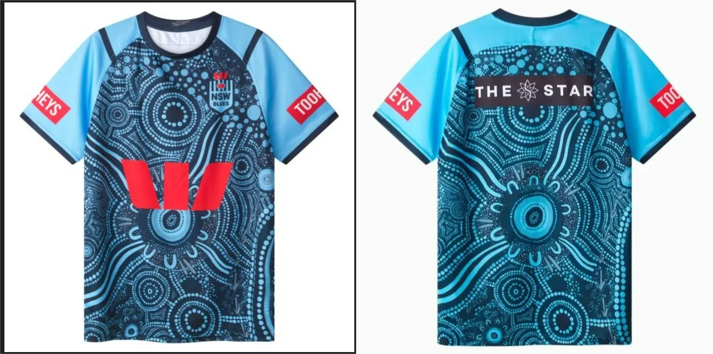 New Australian blue shirt training shirt, blue shirt men's rugby shirt, quick-drying breathable casual sportswear 3dt