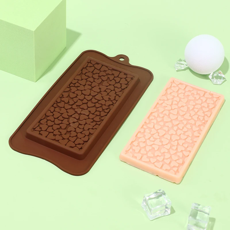 Heart Silicone Chocolate Mold DIY Cake Accessories Mold Kitchen Ice Cubes Biscuit Pastry Manual Baking Cake Decoration Mould