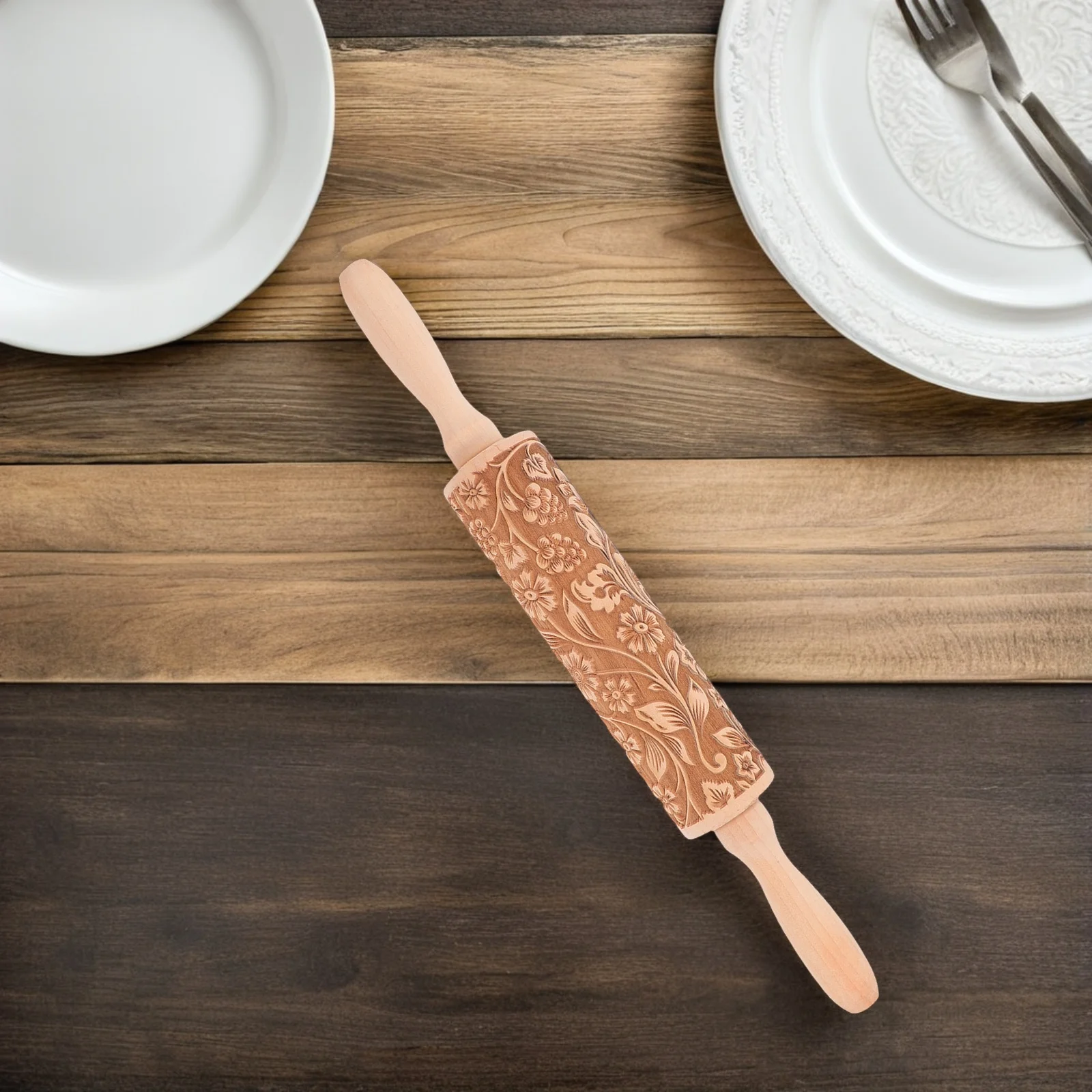 

Printed Rolling Pin Clay Tools Christmas Embossed Adjustable Pins Baking Utensils
