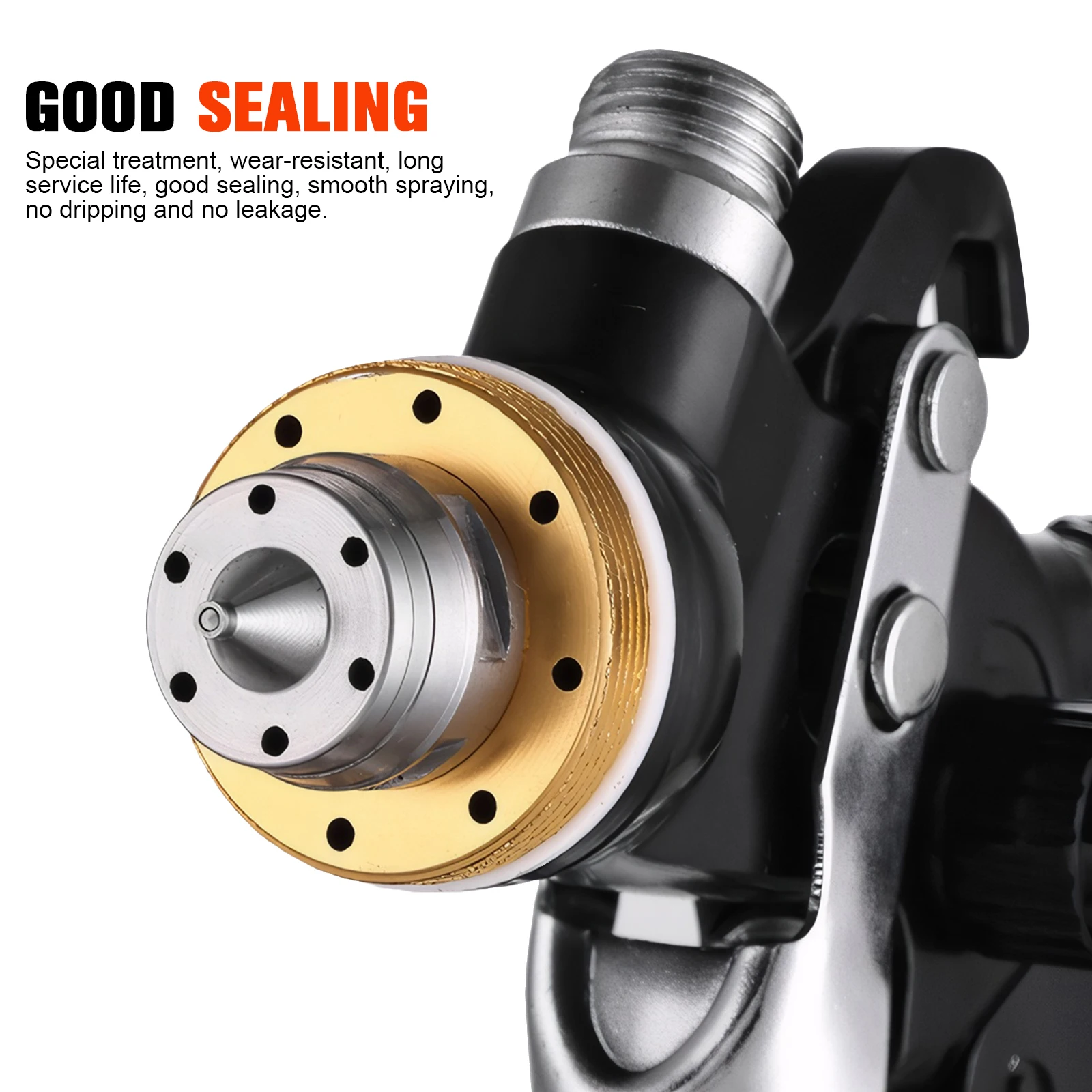 Pistola a spruzzo per aerografo per auto con adattatore Spruzzatore pneumatico ad alta atomizzazione per verniciatura di superfici metalliche per mobili per auto