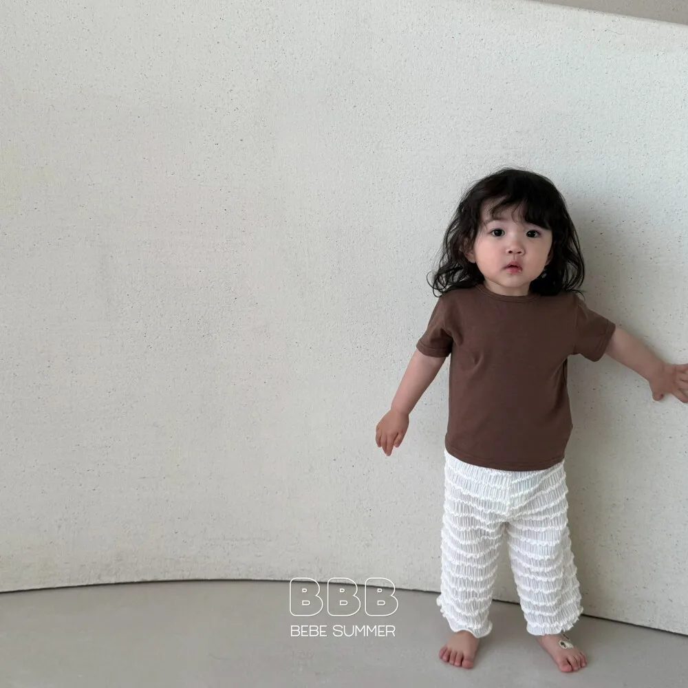 Korean Kids Pants New Baby Children's Clothing for Girls Summer Wrinkled Air Conditioning Casual Pants Sun Protection