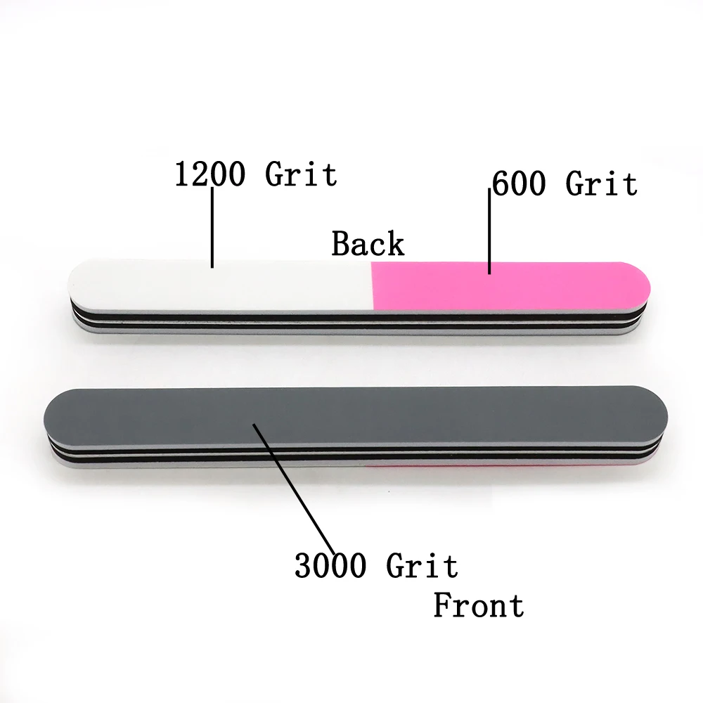 10 pz/lotto Ispessito Lucidatura Del Chiodo Striscia di Spugna 3-Lato Lucidatura Blocco Strumenti di Cura Del Manicure Gel UV Lucidatore Lima Per Unghie Professionale