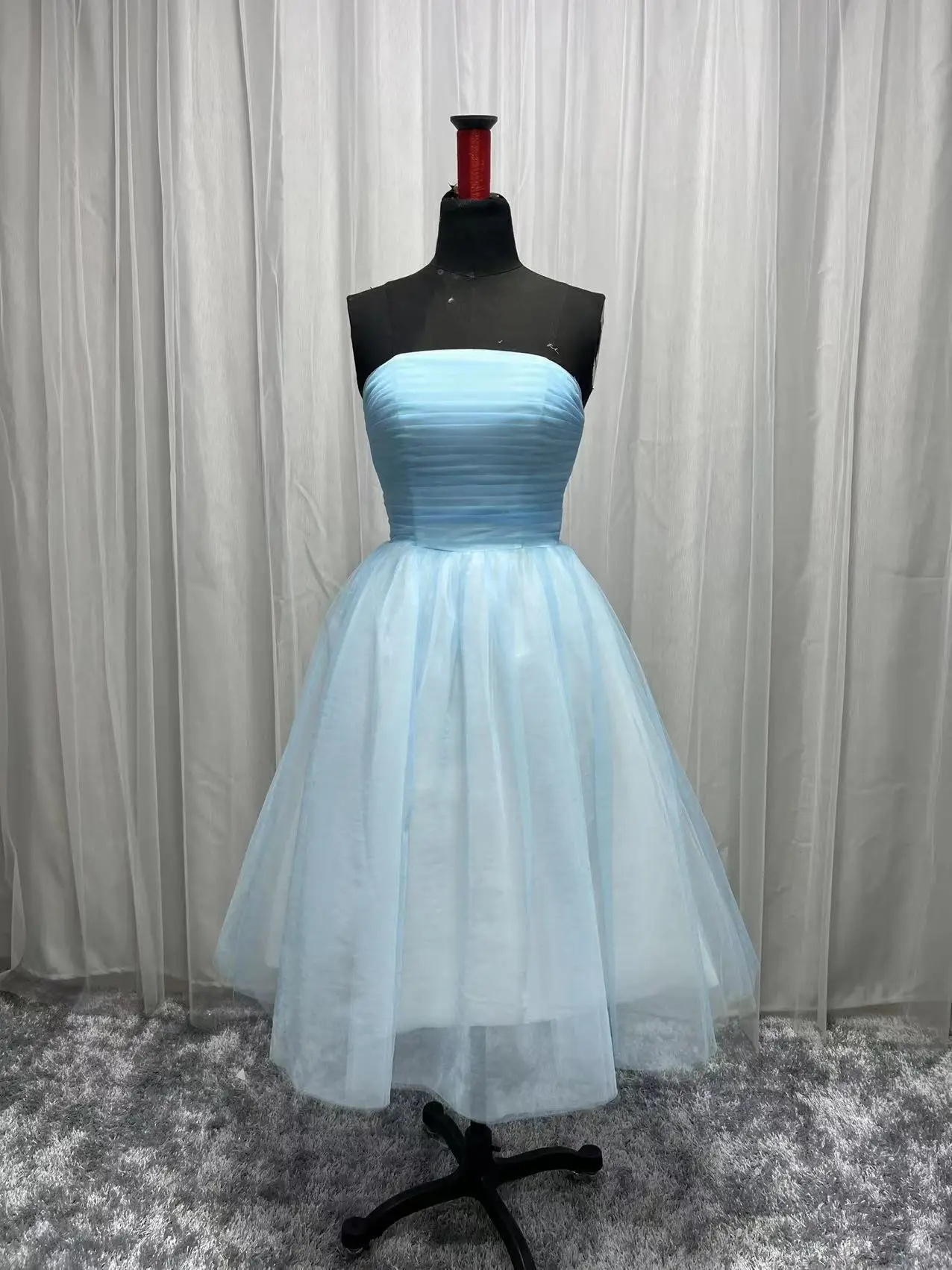 Robe de bal courte en Tulle, grande taille, sur mesure, Tutu à plis, robe de soirée formelle, 2022