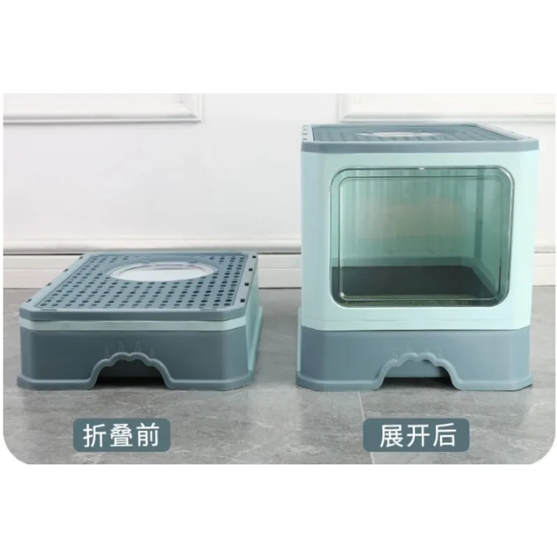 Extra Large Top Entry Enclosed Cat Litter Box, Hooded Spacious Litter Tray for Large Cats and Multi-cat Family