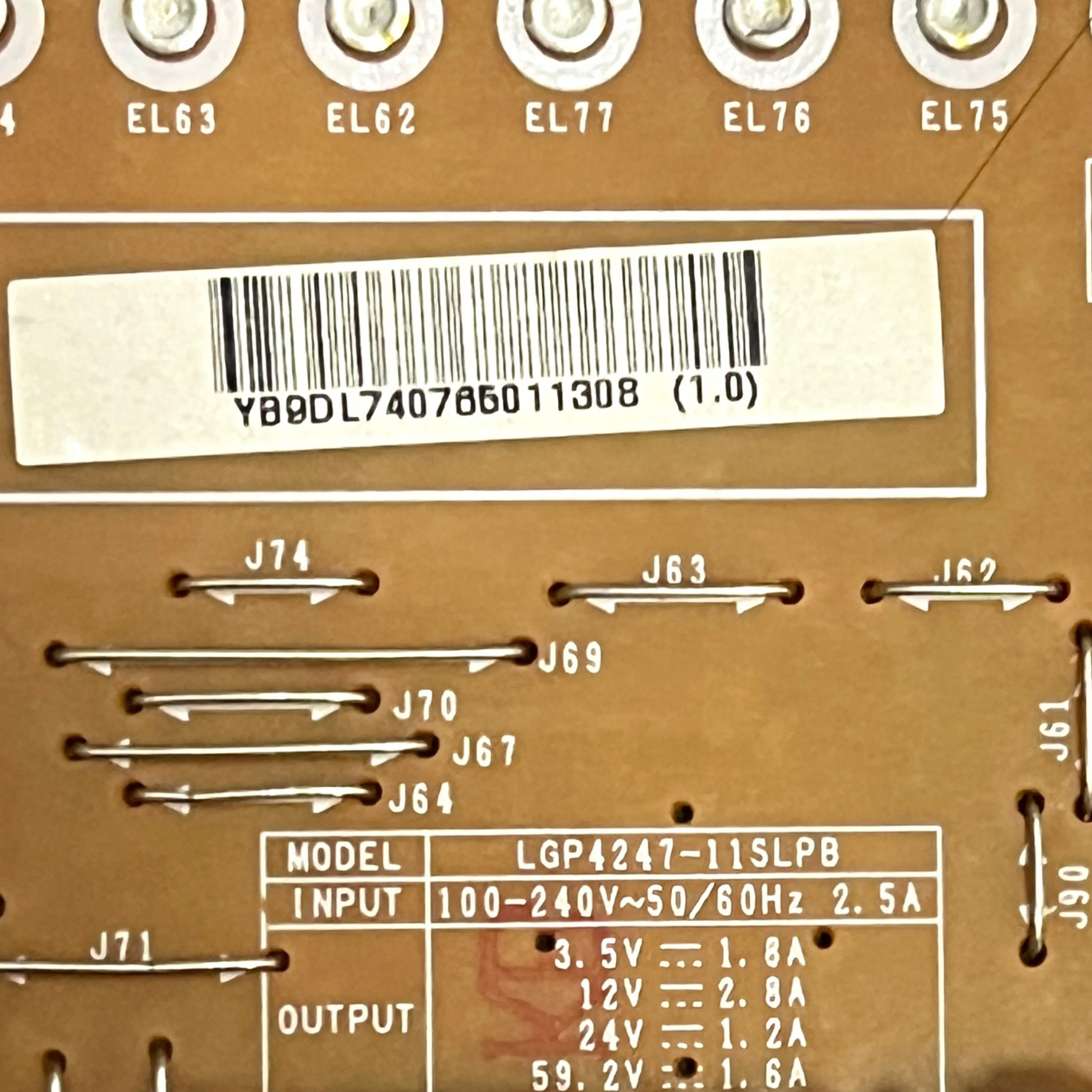 Authentic Original TV Power Board EAX64484901/0 EAY62169801 LGP4247-11SLPB Works Normally And is for 47LA6918-ZA 42LW4500 Parts