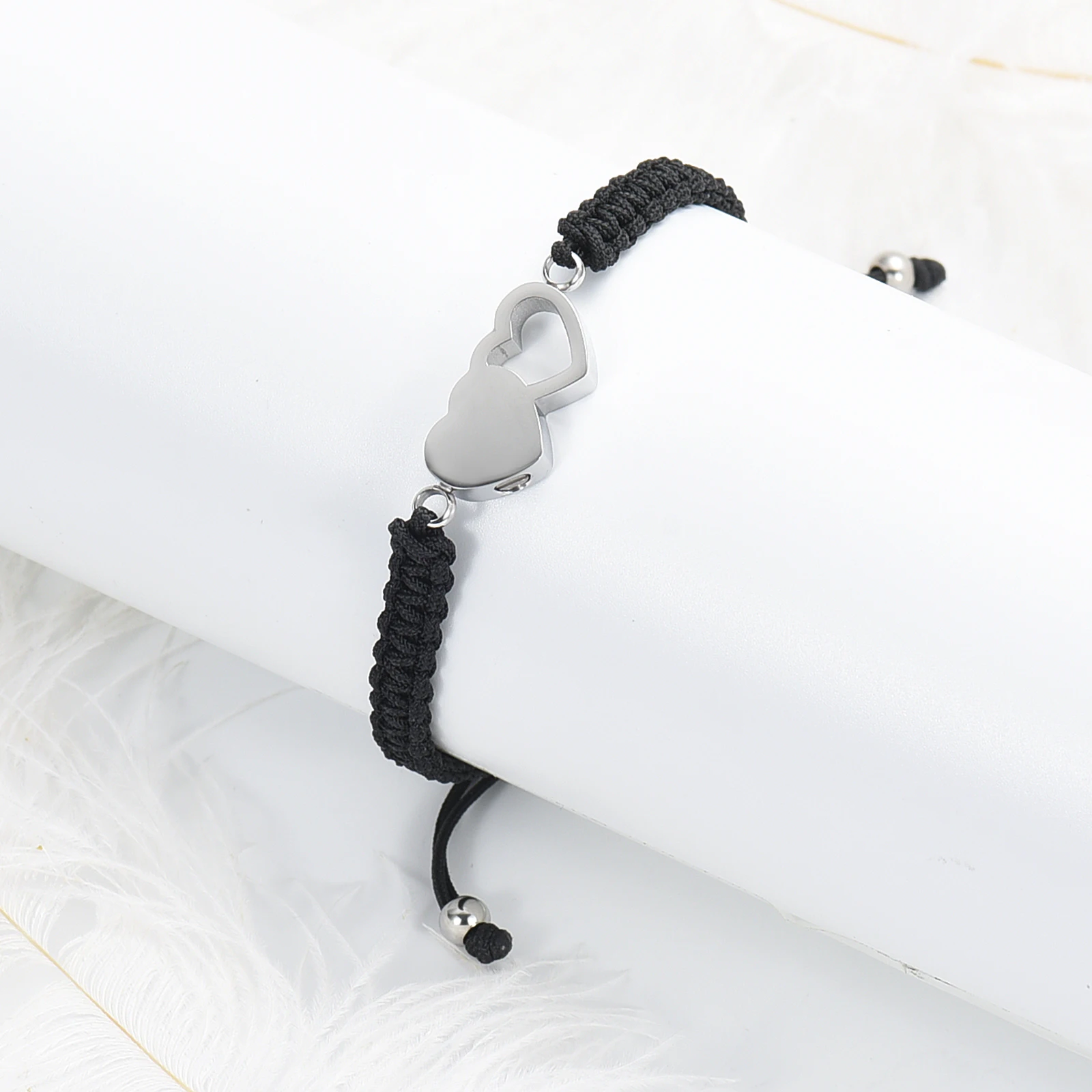 Full Heart&Hollow Heart Urn for Ashes Bracelets Women Bracelet Memorial Keepsake Stainless Steel Urns Bangle Cremation Jewelry