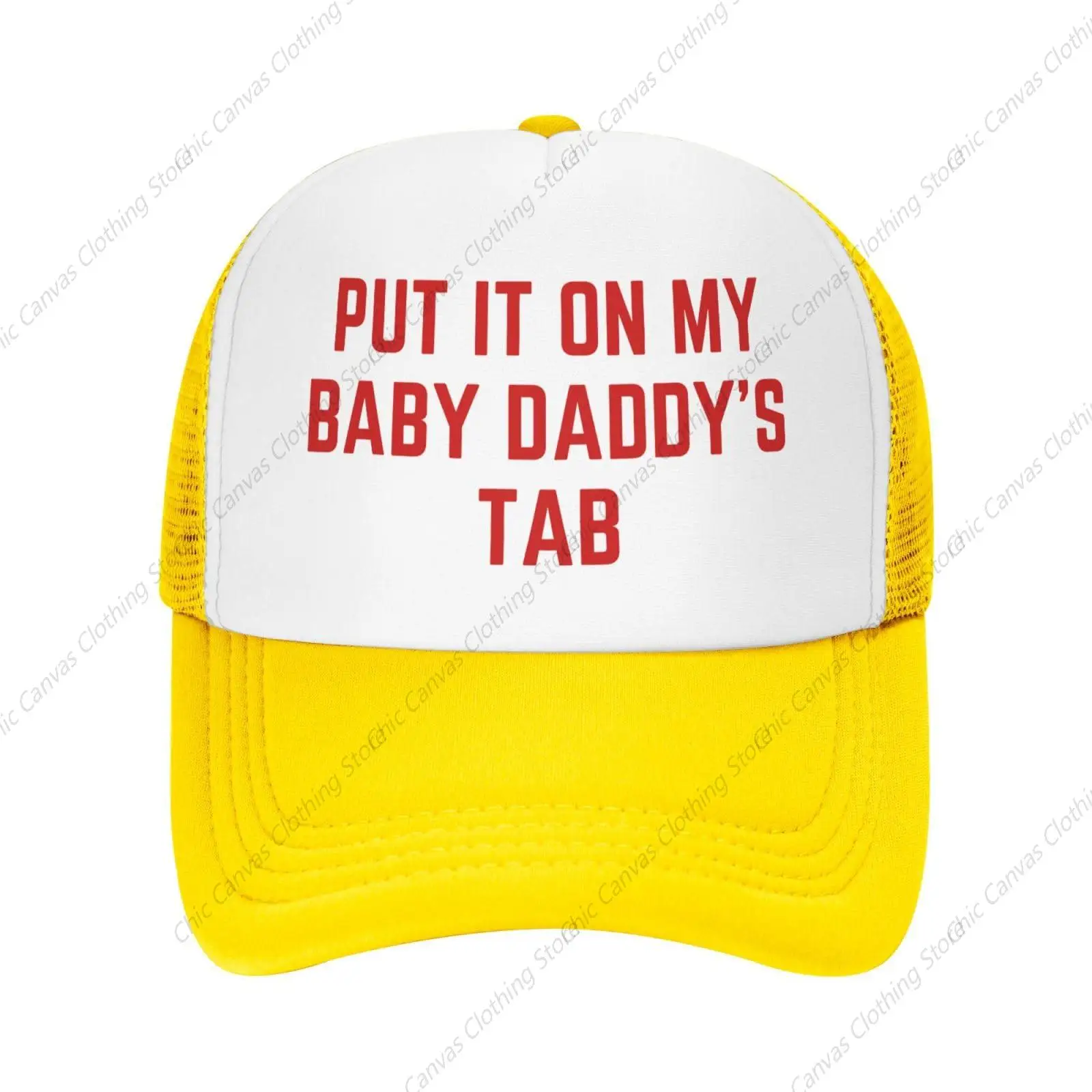 

Put It On My Baby Daddy's Tab Hat Father's Day Valentine's Day Husband Wife Mesh Hat Trucker Hat Dad Baseball Cap Outdoor Hat