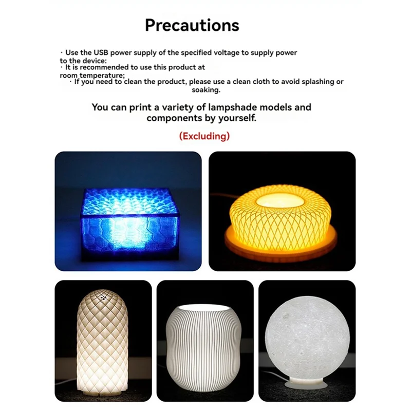 

A93Z 3X 3D Printing Model LED Light LED Spotlight 5V Ultra-Thin Night Light USB Adjustable LED Light For Garage Kit Lamp