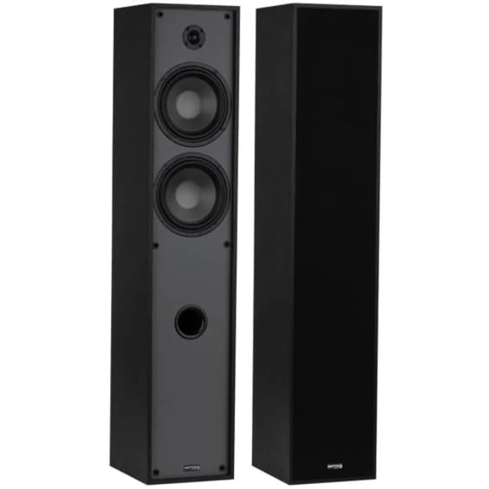 الصفحة الرئيسية - زوج مكبر صوت برجي كلاسيكي T65 قائم على الأرض (أسود)