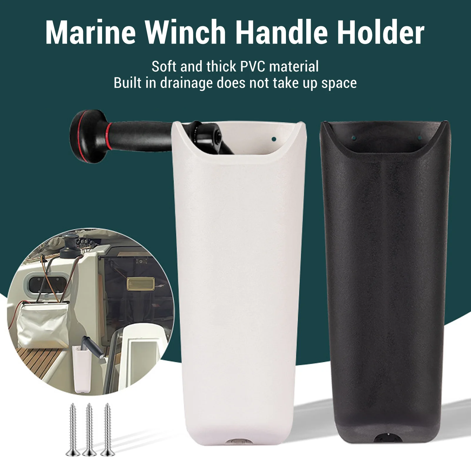 

Winch Handle Marine Sail Boat PVC Winch Handle Holder Waterproofing Boat Winch Handle Flexible Storage Holder
