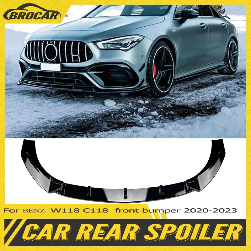 

For Mercedes-Benz CLA class W118 C118 CLA45 AMG 2020-2023 front bumper spoiler front lip distributor diffuser cover body kit
