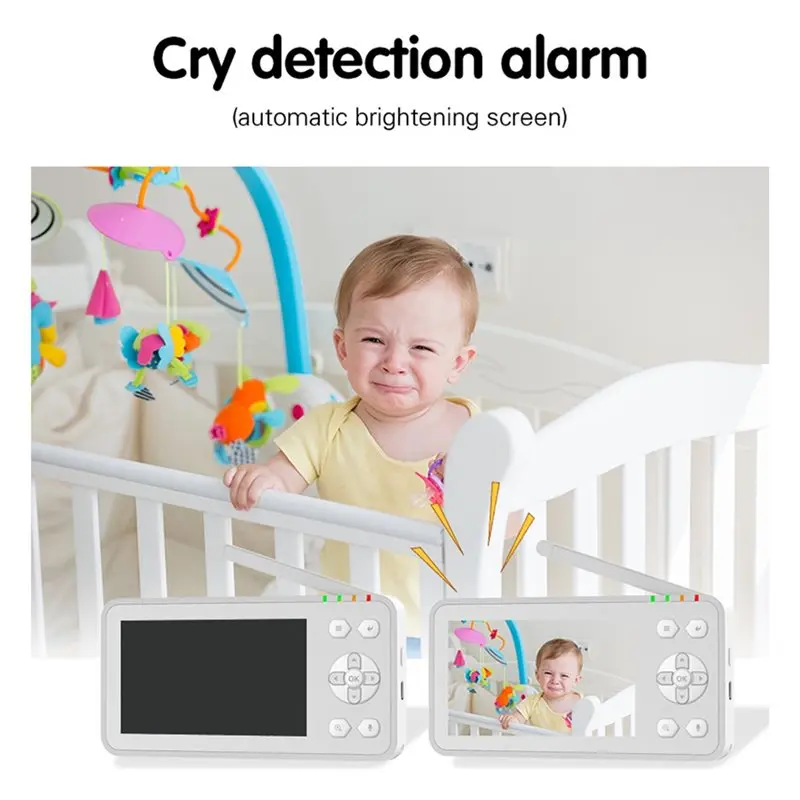 B29C-WIFI abilitato da 4,5 pollici 1080P Baby Monitor APP Supporto interfono vocale bidirezionale Rilevamento del pianto della fotocamera per neonati Articolo Spina UE